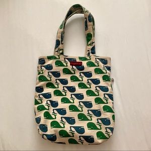 Preppy Cape Cod whale print canvas bag!